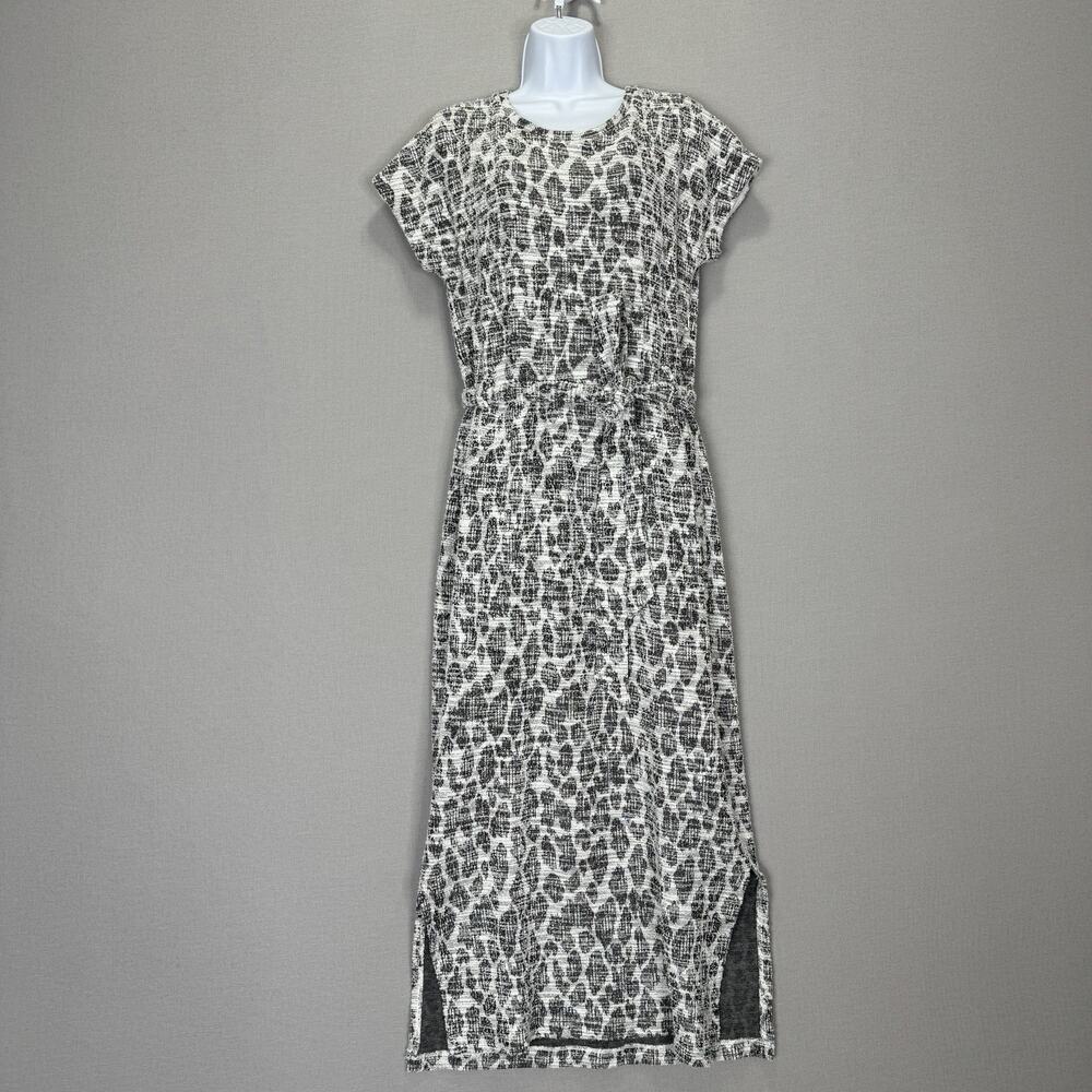 Dolan Left Coast Anthro Taleen Textured Midi Dress Womens Medium White Belted